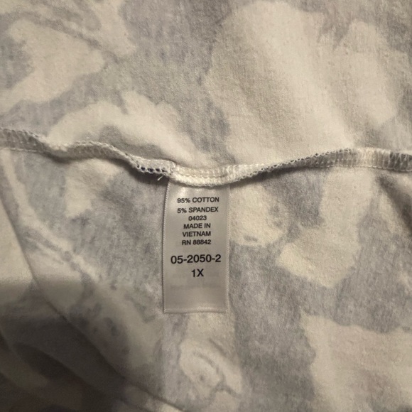 Woman Within White and Navy Floral Dress - Picture 10 of 12